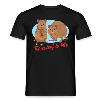 Quokka Kurzschwanzkänguru Quokkas Geschenk - Männer T-Shirt - Schwarz - Vorne - AI Model Male 178 light (178cm)