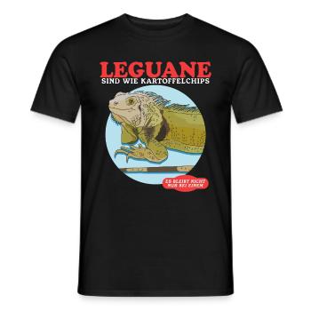 Iguana Reptile Lizard Iguanas Gift - Men's T-Shirt - black - Front - AI Model Male 178 light (178cm)