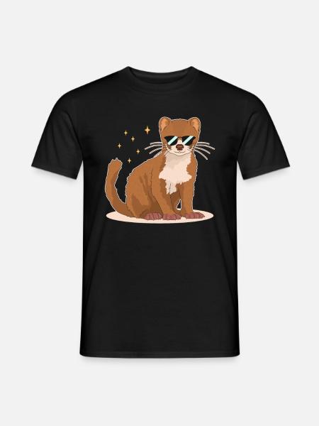 Wiesel Mauswiesel Zwergwiesel Geschenk - Männer T-Shirt - Schwarz
