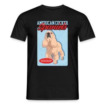 Cadeau de chien American Cocker Spaniel - T-shirt homme - noir - Devant - AI Model Male 178 light (178cm)