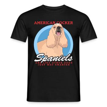 Cadeau Cocker Spaniel Américain - T-shirt homme - noir - Devant - AI Model Male 178 light (178cm)