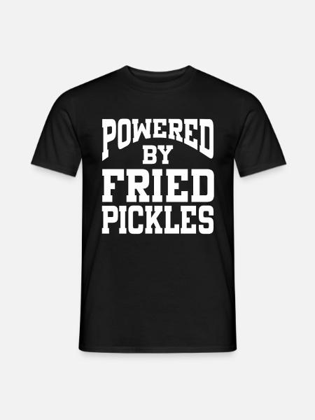 Powered By Fried Pickles - Men's T-Shirt - black