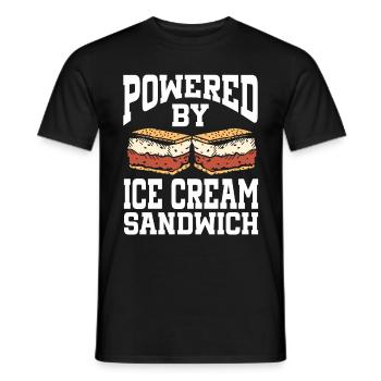 Sandwich à la crème glacée - T-shirt homme - noir - Devant - AI Model Male 178 light (178cm)