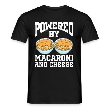 Powered By Macaroni And Cheese - Männer T-Shirt - Schwarz - Vorne - AI Model Male 178 light (178cm)