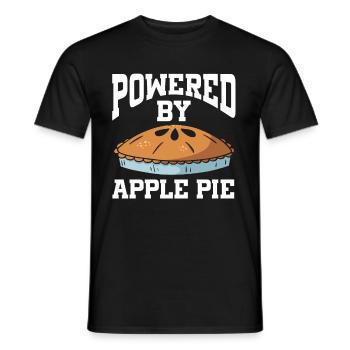 Powered By Apple Pie - Männer T-Shirt - Schwarz - Vorne - AI Model Male 178 light (178cm)