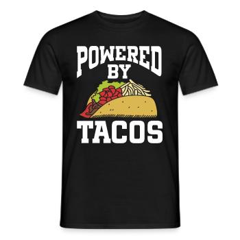 Powered By Tacos - Men's T-Shirt - black - Front - AI Model Male 178 light (178cm)