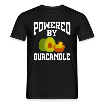 Powered By Guacamole - Men's T-Shirt - black - Front - AI Model Male 178 light (178cm)