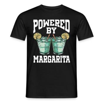 Powered By Margarita - Männer T-Shirt - Schwarz - Vorne - AI Model Male 178 light (178cm)