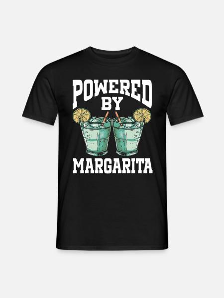 Powered By Margarita - Men's T-Shirt - black