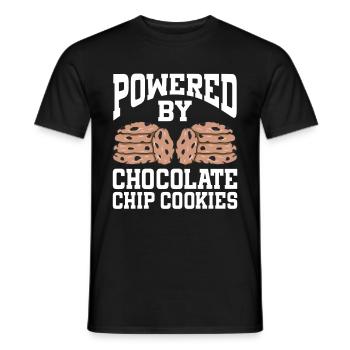 Powered By Chocolate Chip Cookies - Men's T-Shirt - black - Front - AI Model Male 178 light (178cm)