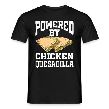 Powered By Chicken Quesadilla - Männer T-Shirt - Schwarz - Vorne - AI Model Male 178 light (178cm)