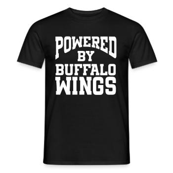 Powered By Buffalo Wings - Männer T-Shirt - Schwarz - Vorne - AI Model Male 178 light (178cm)