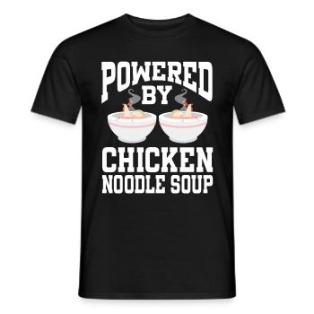Powered By Chicken Noodle Soup - Men's T-Shirt - black - Front - AI Model Male 178 light (178cm)