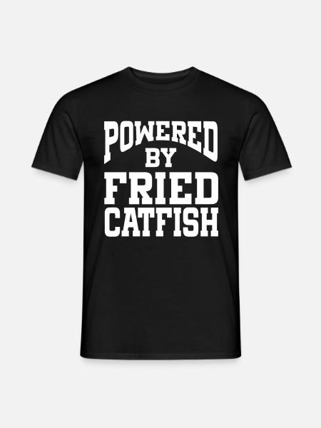 Propulsé par du poisson-chat frit - T-shirt homme - noir