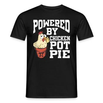 Powered By Chicken Pot Pie - Männer T-Shirt - Schwarz - Vorne - AI Model Male 178 light (178cm)