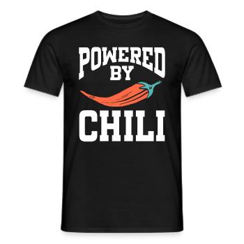 Powered By Chili - Men's T-Shirt - black - Front - AI Model Male 178 light (178cm)