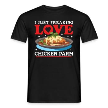 Chicken Parm Chicken Parmesan Geschenk - Männer T-Shirt - Schwarz - Vorne - AI Model Male 178 light (178cm)
