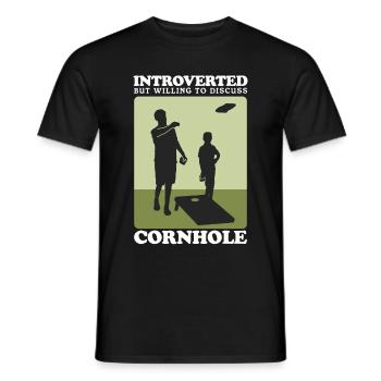 Cornhole Player Blind Hole Sac de haricots cadeau - T-shirt homme - noir - Devant - AI Model Male 178 light (178cm)