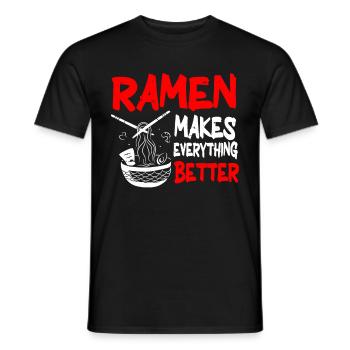 Ramen Lover Japanese Noodle Soup Ramen - Männer T-Shirt - Schwarz - Vorne - AI Model Male 178 light (178cm)