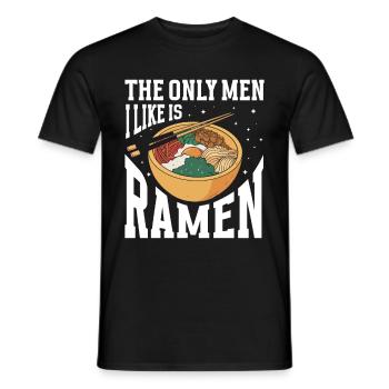 Ramen Lover Soupe de nouilles japonaise Ramen - T-shirt homme - noir - Devant - AI Model Male 178 light (178cm)
