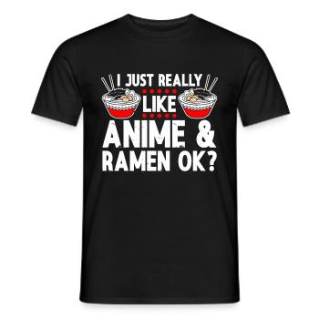 Ramen Lover Soupe de nouilles japonaise Ramen - T-shirt homme - noir - Devant - AI Model Male 178 light (178cm)