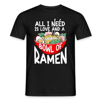 Ramen Lover Soupe de nouilles japonaise Ramen - T-shirt homme - noir - Devant - AI Model Male 178 light (178cm)