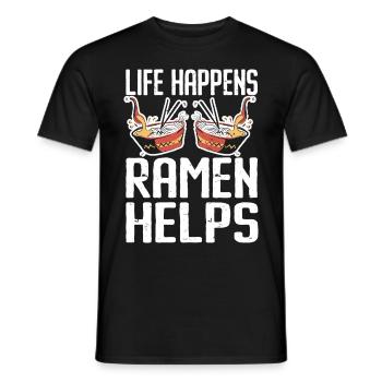 Ramen Lover Soupe de nouilles japonaise Ramen - T-shirt homme - noir - Devant - AI Model Male 178 light (178cm)