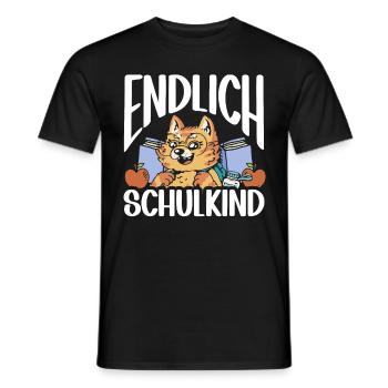 School 1st Grade - Men's T-Shirt - black - Front - AI Model Male 178 light (178cm)