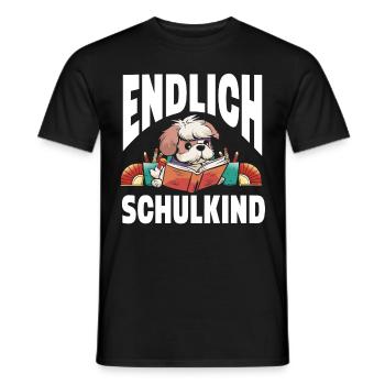 School 1st Grade - Men's T-Shirt - black - Front - AI Model Male 178 light (178cm)