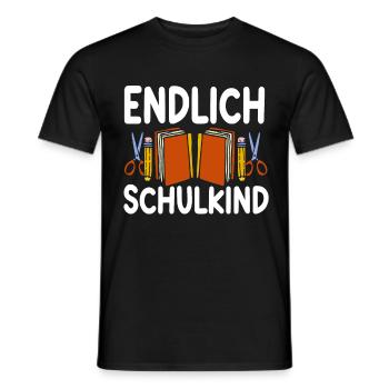 School 1st Grade - Men's T-Shirt - black - Front - AI Model Male 178 light (178cm)