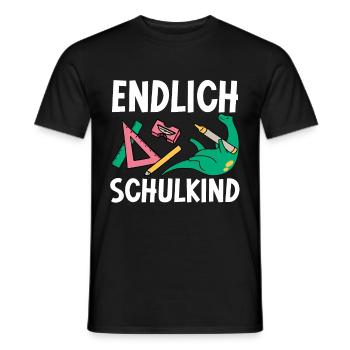 School 1st Grade - Men's T-Shirt - black - Front - AI Model Male 178 light (178cm)
