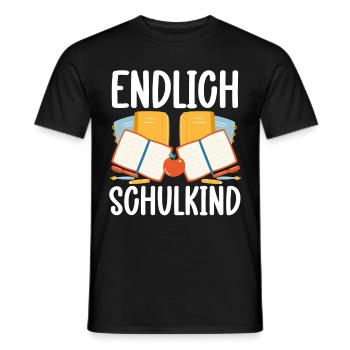 School 1st Grade - Men's T-Shirt - black - Front - AI Model Male 178 light (178cm)