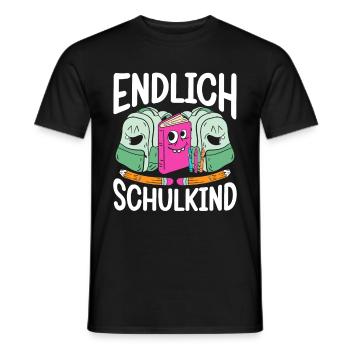 School 1st Grade - Men's T-Shirt - black - Front - AI Model Male 178 light (178cm)