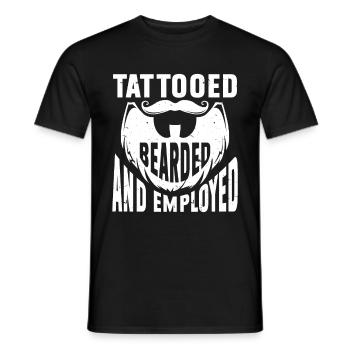 Beard Quote Bearded Men - Männer T-Shirt - Schwarz - Vorne - AI Model Male 178 light (178cm)