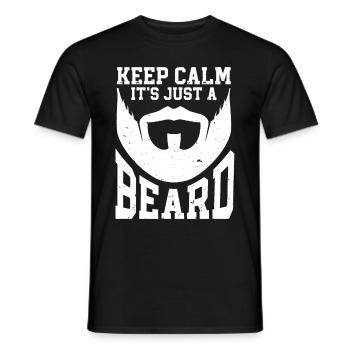 Beard Quote Bearded Men - Männer T-Shirt - Schwarz - Vorne - AI Model Male 178 light (178cm)