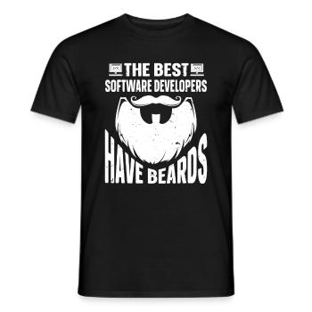 Beard Quote Bearded Men - Männer T-Shirt - Schwarz - Vorne - AI Model Male 178 light (178cm)