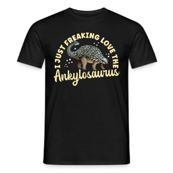 Ankylosaurus Ankylosaur Dinos Gift - Men's T-Shirt - black - Front - AI Model Male 178 light (178cm)