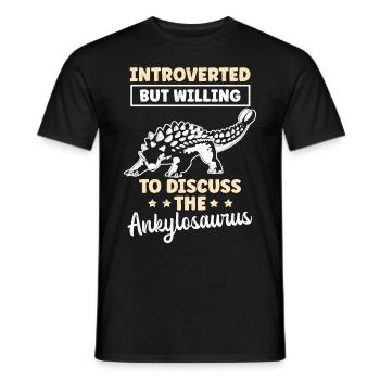 Ankylosaurus Dinos Ankylosaure Cadeau Ankylosaure - T-shirt homme - noir - Devant - AI Model Male 178 light (178cm)