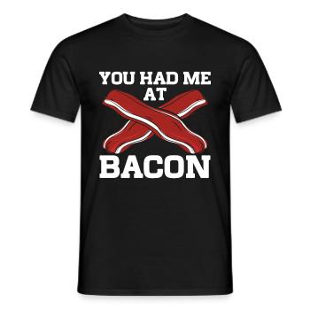 Bacon Lover You Had Me At Bacon - Men's T-Shirt - black - Front - AI Model Male 178 light (178cm)