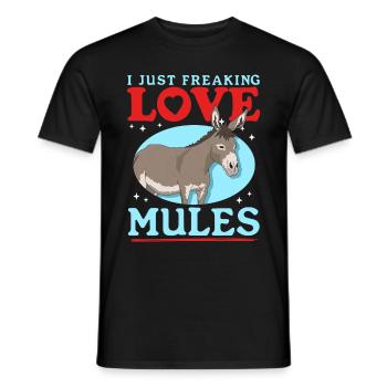 Mule Mule Mule Cadeau Mule - T-shirt homme - noir - Devant - AI Model Male 178 light (178cm)