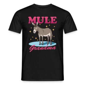 Mule Grandma Mule Muli Mule Gift - Men's T-Shirt - black - Front - AI Model Male 178 light (178cm)