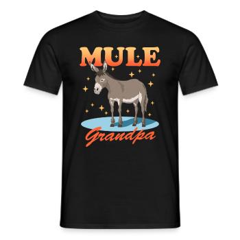 Mule Grandpa Mule Muli Mule Gift - Men's T-Shirt - black - Front - AI Model Male 178 light (178cm)