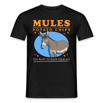 Mule Muli Mule Mule Mule Gift - Men's T-Shirt - black - Front - AI Model Male 178 light (178cm)