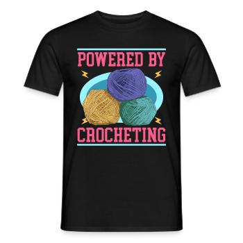 Crochet Crochet Crochet Crochet Yarn Gift - Men's T-Shirt - black - Front - AI Model Male 178 light (178cm)