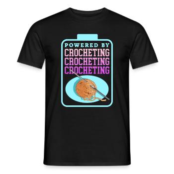 crochet crochet crochet crochet cadeau - T-shirt homme - noir - Devant - AI Model Male 178 light (178cm)