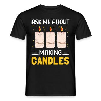 Bougies Candle Maker Candle Maker Cadeau - T-shirt homme - noir - Devant - AI Model Male 178 light (178cm)