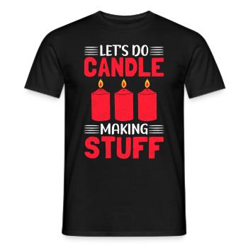 Bougies Candle Maker Candle Maker Cadeau - T-shirt homme - noir - Devant - AI Model Male 178 light (178cm)