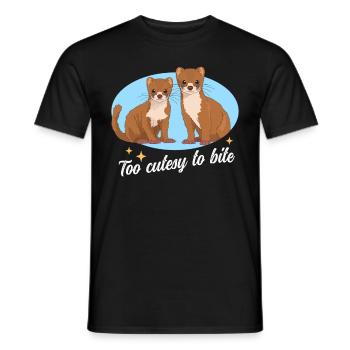 Weasel Mouse Weasel Hermännchen Gift - Men's T-Shirt - black - Front - AI Model Male 178 light (178cm)