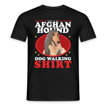 Lévrier afghan chien chien propriétaire cadeau - T-shirt homme - noir - Devant - AI Model Male 178 light (178cm)