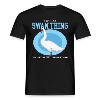 Schwan Schwäne Schwanenliebhaber Geschenk - Männer T-Shirt - Schwarz - Vorne - AI Model Male 178 light (178cm)